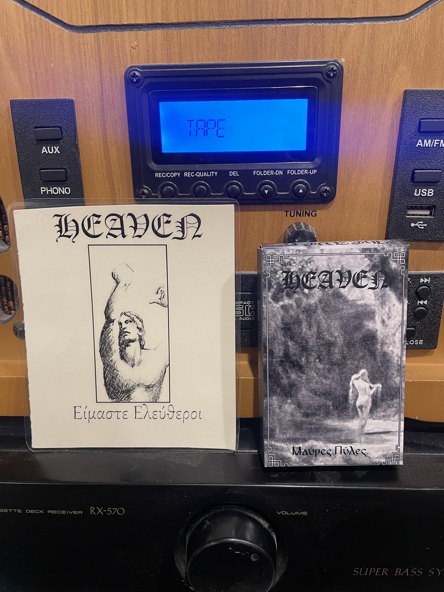 SSpaceseer's tweet photo. Heaven - Μαύρες Πύλες (2021)
Epic-beyond-measure Dungeon Synth from Athens, Greece
Έχεις ελπιδοφόρος
https://t.co/DapQGUcPrh
#greekmusic #dungeonsynth #cassette #cassettetapes #nowlistening #doomsynth #heavysynth #heavymetal #doommetal #heavydungeonsynth #musicappreciation https://t.co/UrwyTMRx8e