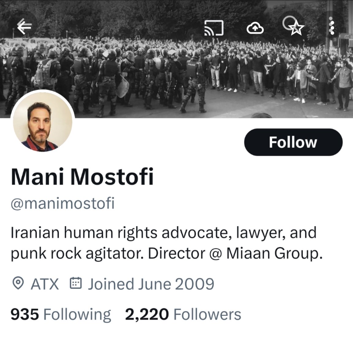 Cheekypicky_3's tweet photo. یکم اطلاعات راجع به شرکت Miaan Group که صحبتش هست در ساسپند کردن اکانتها نقش داشته:
۱. مانی مستوفی و امیر رشیدی از اعضاش هستن
۲. همین چندماه پیش به کمک دیده‌بان حقوق بشر و تارا سپهری فر به رفع تحریم‌های ابرآروان کمک کردند
۳. سابقه همکاری با نهادهای قومی قبیله‌ای و نایاک دارن https://t.co/JBAJeu1VTM