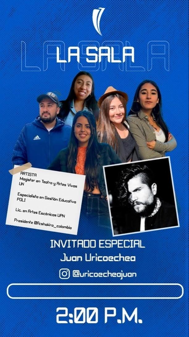 Hoy en "La Sala" tendremos un programa lleno de arte y cultura.

Conéctate y acompáñanos en la entrevista con <a href="/jcamilob/">Juan Uricoechea 🌊🩵</a> 

bit.ly/3JL6O0b