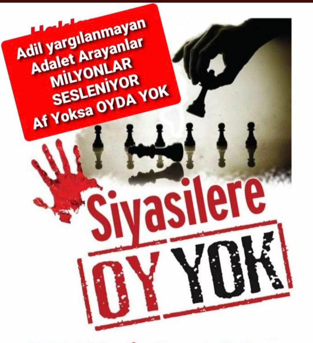 <a href="/Akparti/">AK Parti</a> <a href="/RTErdogan/">Recep Tayyip Erdoğan</a> Türk Ceza Kanununun Her Maddesinde 
📌 Mağdur 
📌 Pişman 
📌 Suçsuz 
📌Adil yargılanmamış
📌 İftiraya uğramış 
✍️ Kader Mahkumları var. ✍️

Adli mahkuma Ayrımsız AF Elzemdir.
Adil yargilanma hak ihlali %77 ‼️

MilyonlarcaOy GenelAffa 

AfYoksa BizdeYokuz