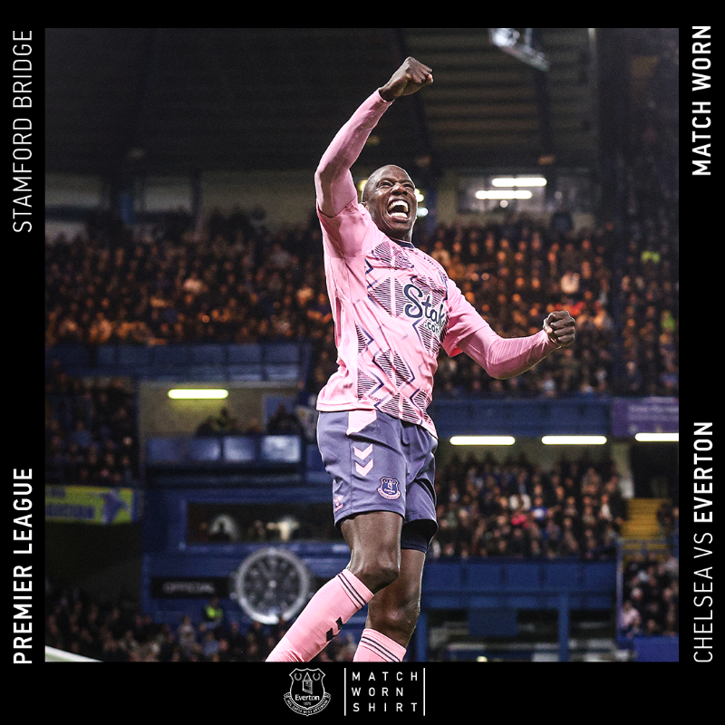 Everton's tweet photo. Match-worn shirts from our recent game at Chelsea are to be auctioned for charity in memory of Christian Atsu. 

@MatchWornShirt @ArmsAroundChild