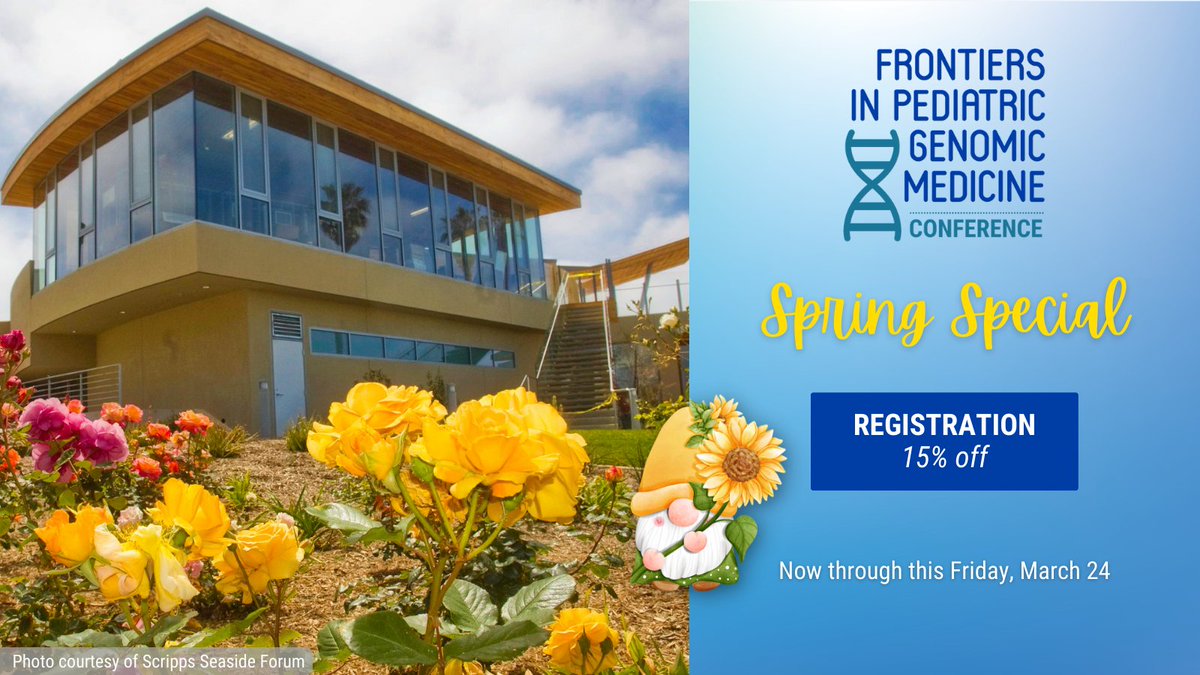 RadyGenomics's tweet photo. The clock is ticking! Today is the last day to get reduced hotel rates and registration for #GenomicFrontiers23. Learn about the latest in the use of #rWGS for saving critically ill infants and enjoy a stay in beautiful San Diego at a discount!
https://t.co/J890kVujJd https://t.co/8qm6WPSDSp