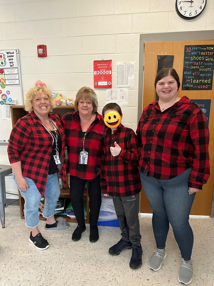 Spirit week fun and my buddy accidentally twinning with the plaid crew! He said it was acceptable to post only if I used the emoji 🤣<a href="/BAM_MS_Official/">Brambleton Middle</a>