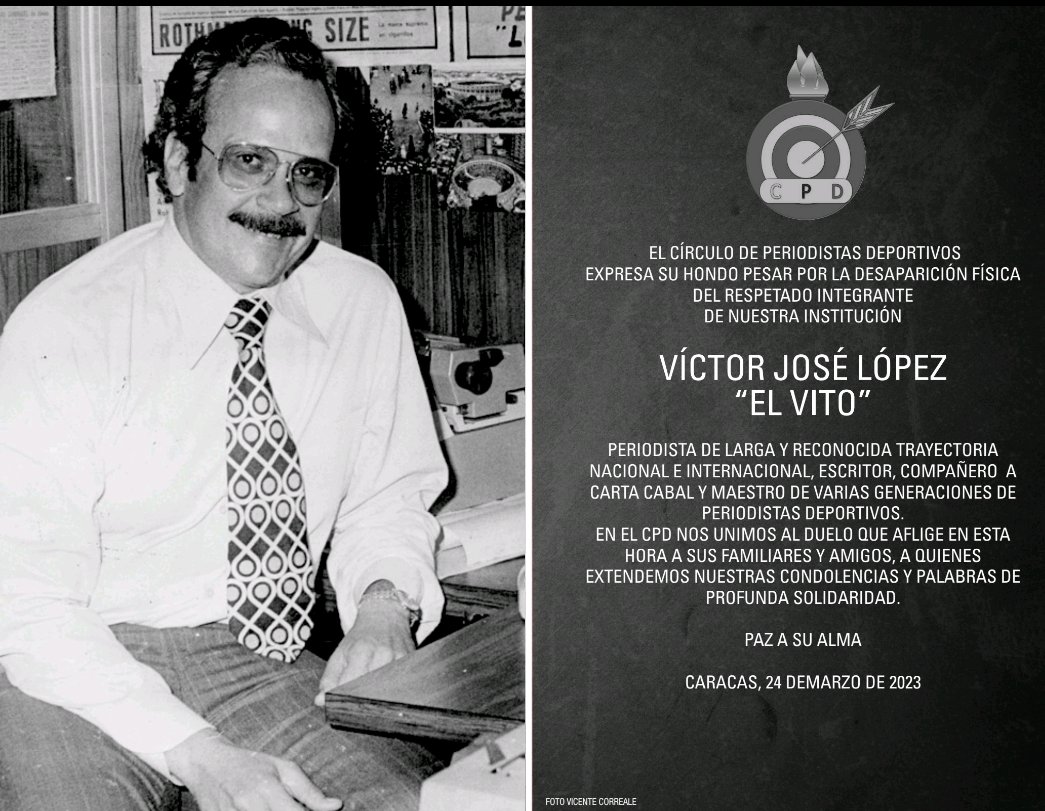 garapuyo's tweet image. #Circulo #Periodistas #deportivos  #Venezuela de  #luto