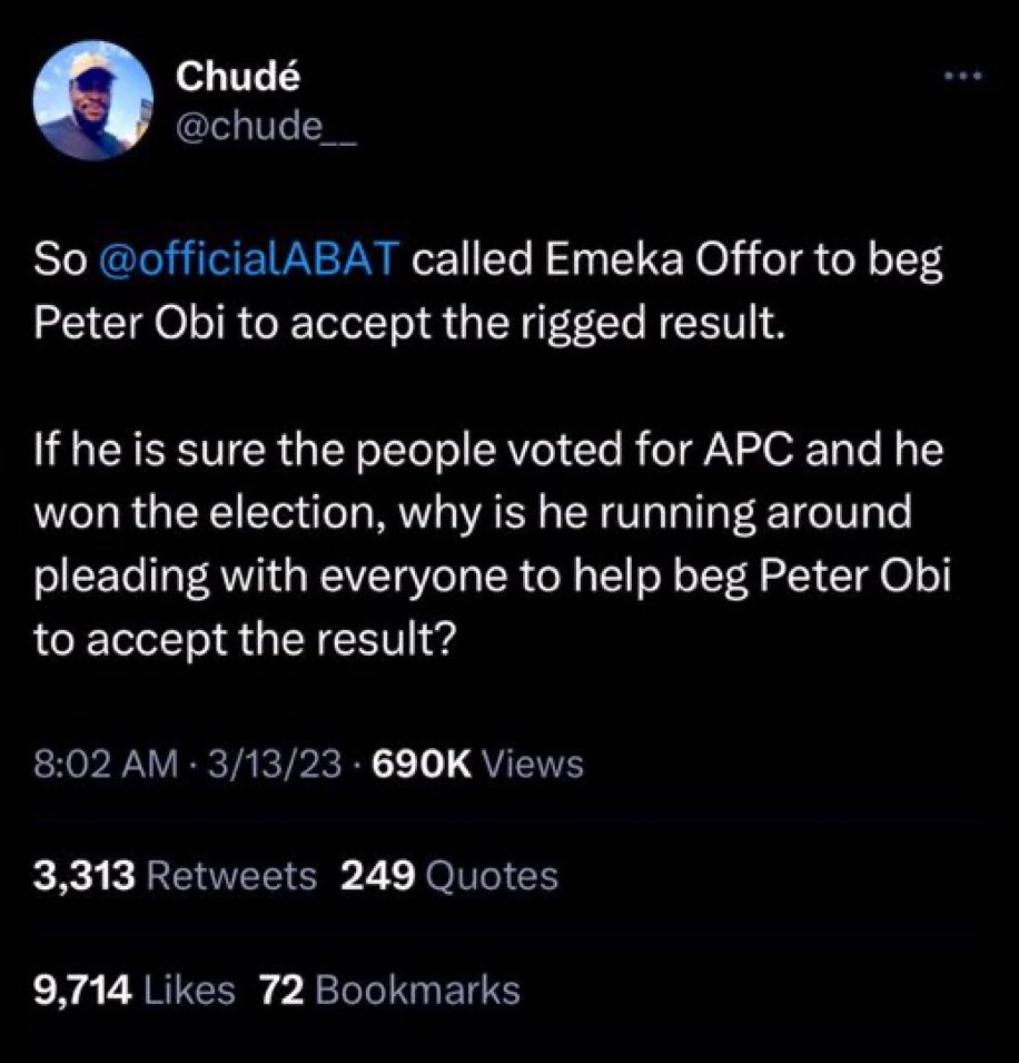 sirlablu's tweet image. Chude is apologizing for spreading misinformation &amp;amp; propaganda against Emeka Offor and Tinubu 🤣
This is part of his bail conditions to eschew  “fake news”😂😂😂.
Chude don sign many undertaking before dem release am. 
Happy for him
    BEFORE                     AFTER