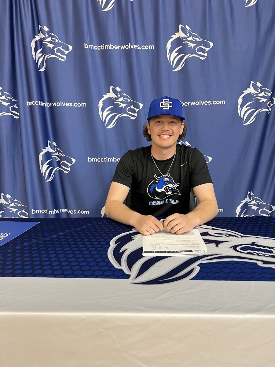 athletics_bmcc's tweet photo. CONGRATULATIONS to BMCC baseball player Jarret Mink for signing his National letter of intent to play baseball at Culver Stockton College! Congrats Jarret! #RunWithThePack https://t.co/H1xS0yl4gX