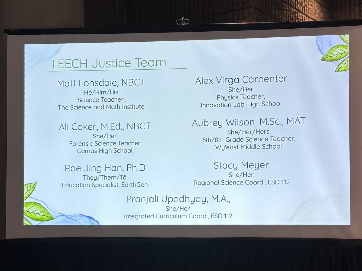 MsLorisStory's tweet photo. Big crew here from Washington talking about the TEECH Justice #ClimeTime project! They’re doing such amazing work and I’m so excited they’re sharing it here at #NSTA23 https://t.co/vjAVsvfWMJ