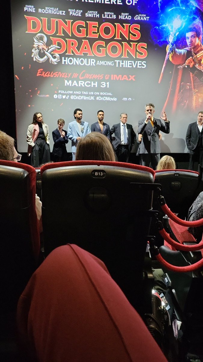 fleurdeclare's tweet photo. Honour among thieves? No, Premieres with friends. 
The #DnDfilm was a dream and thank you so much to @MCMComicCon for the tix!! https://t.co/GUOrjYh2mx