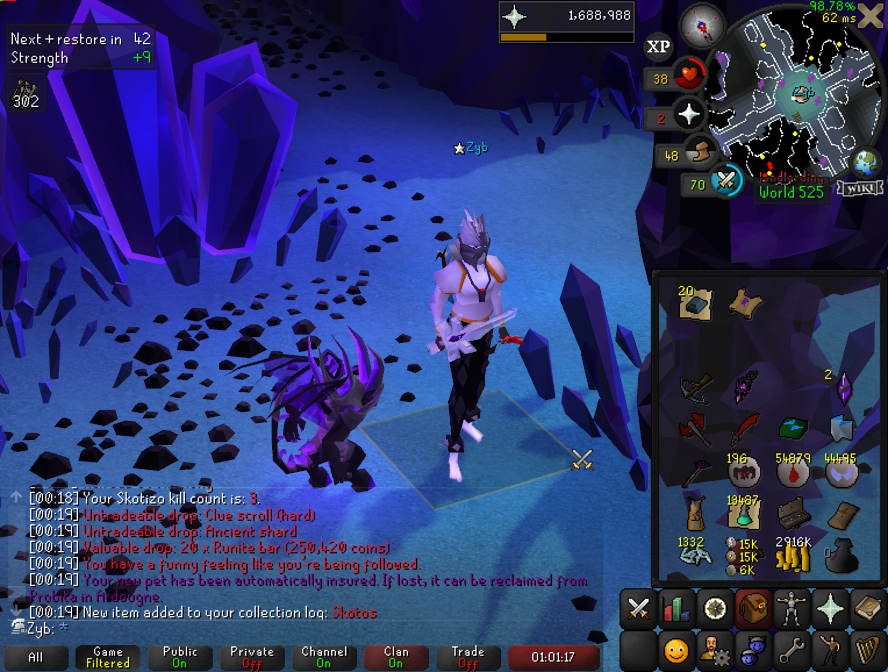 Lyct_'s tweet photo. Small UIM update: Got 99 hp (15th 99), spooned my 6th pet &amp; basilisk jaw, but paying for that by going dry on zenytes https://t.co/soqeQM8UEb