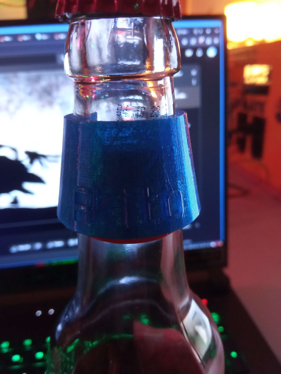 Es wurde heut ein Bottletag mit weichen Filament gedruckt.