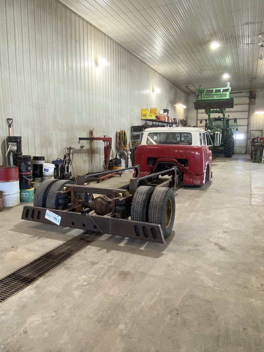 garittm's tweet photo. The Cab is back on!!! 1975 Ford 900 ex firetruck getting a second life!! https://t.co/f3HGAgkuSi