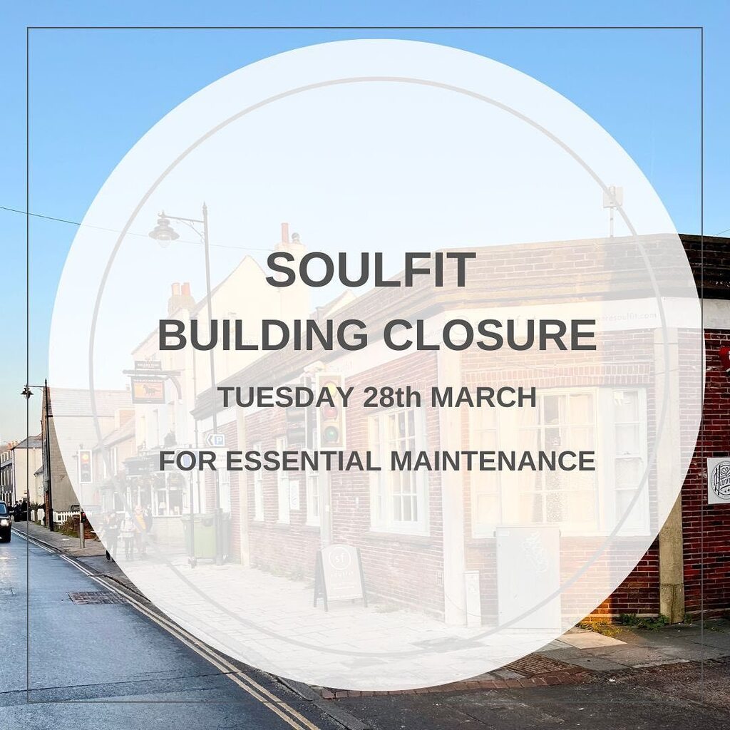 SoulfitLtd's tweet photo. Soulfit will be closed for essential maintenance during the daytime this coming Tuesday.

6.15pm Boxfit &amp; 6.30pm Iyengar will still take place.

We apologise for the inconvenience, but this is due to matters beyond our control.

Following the closure, th… https://t.co/vphe5yqnpH https://t.co/0xBZz4fs5Y