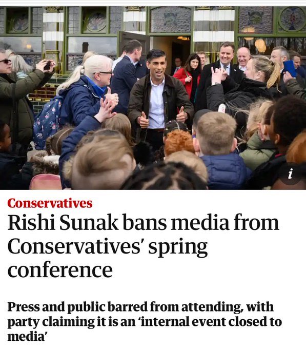 Nothing quite says fascism than banning the press from your party conference