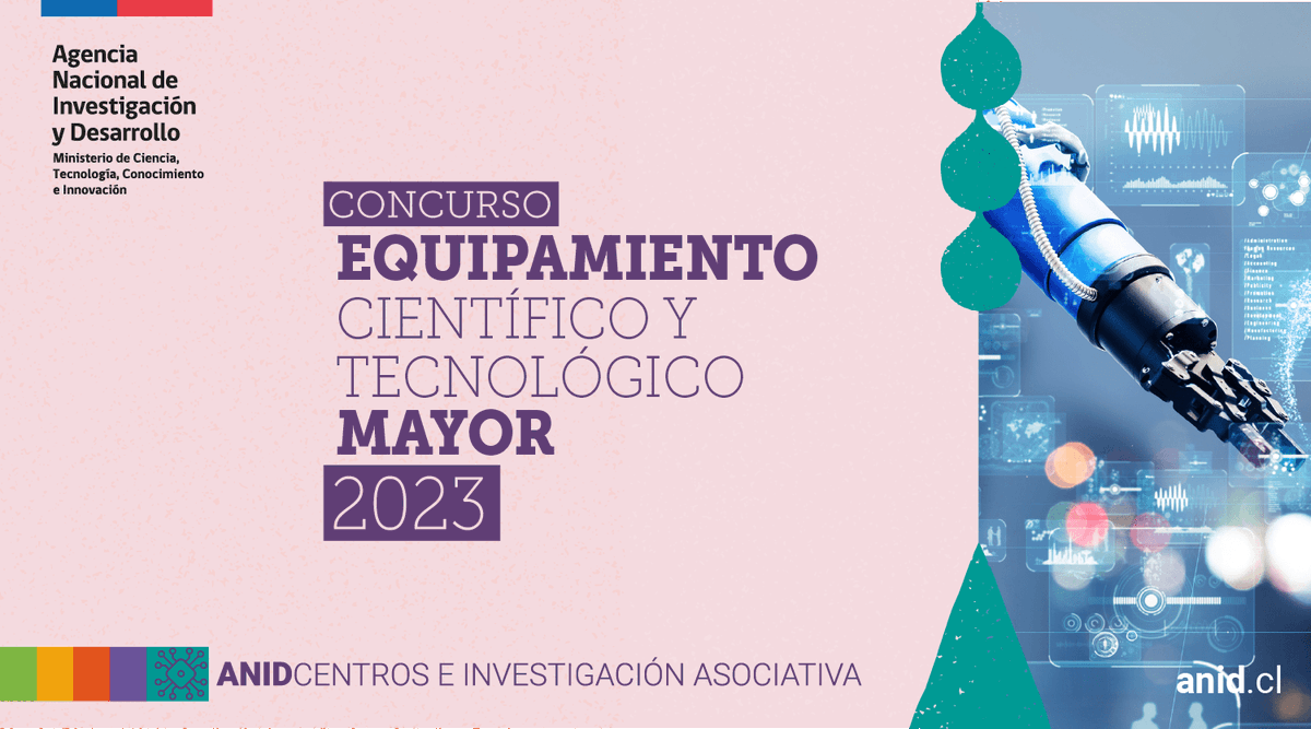 ANID_Chile's tweet photo. Invitamos a universidades e instituciones a participar de este concurso, que apoya la adquisición de infraestructura de mayor envergadura para fortalecer la investigación de excelencia.
Más información: https://t.co/V6KRytufL1
Postulaciones hasta el 🗓️ 16 de mayo a las🕰️13:00 hrs https://t.co/azaLBvyikA