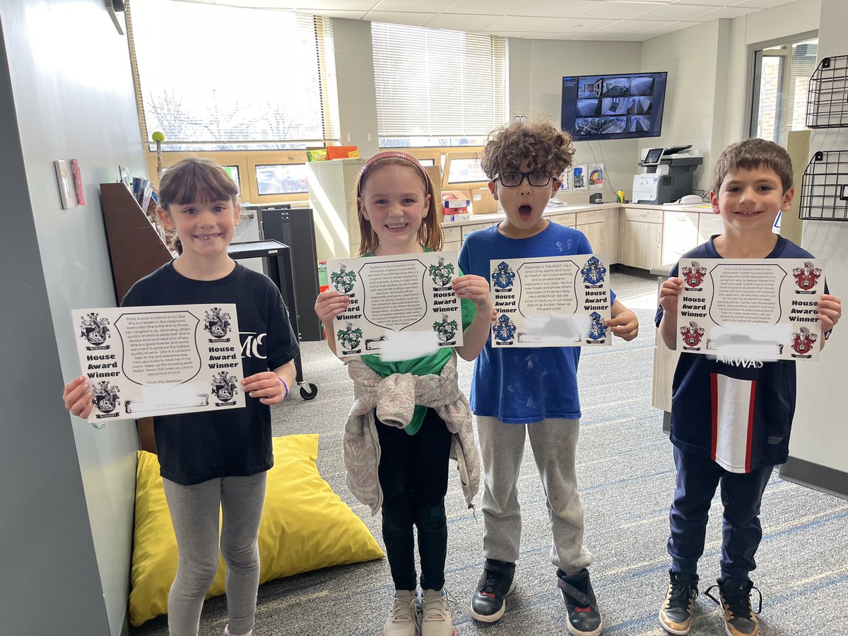 21longfellow's tweet photo. We can’t go on Spring Break without celebrating our March House Winners! Thanks to the first grade team for planning such a fun activity!! ❤️🖤💚💙 #21Learns https://t.co/rfDfk79iuQ
