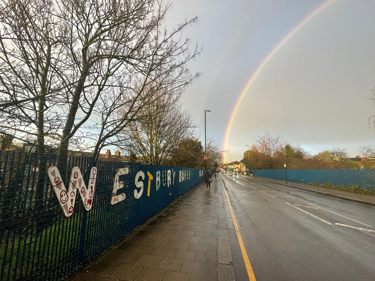 Perfect timing seeing a rainbow as the <a href="/WestburyBNR/">Friends of Westbury Banks Nature Reserve (⧖)</a> celebrates its sixth year with many more to come!  Thank you to everyone who has been part of the reserve’s journey 🌈🌱🌿🌲🌳💦 💚 #NationalParkCity