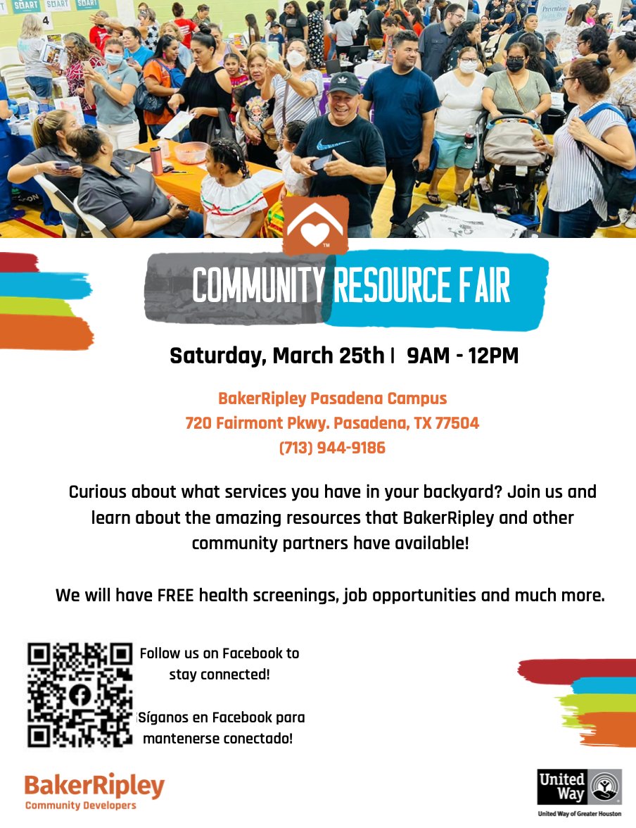 CHCTexas's tweet image. Our Community Resource Fair is tomorrow! Free Health screenings, job opportunities and much more! 💛

#CommunityHealthChoice #CommunityResourceFair #HoustonEvent