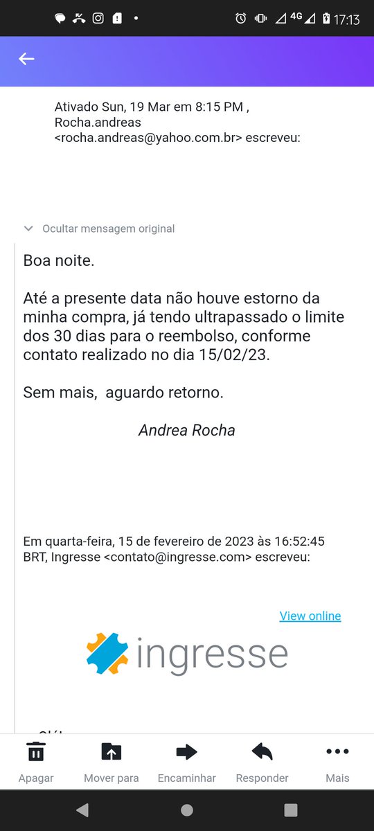 rochaandreas's tweet image. Desde o dia 15/02 aguardando o reembolso desse horror chamado #repfestival. 
Devolve meu dinheiro #ingresse!