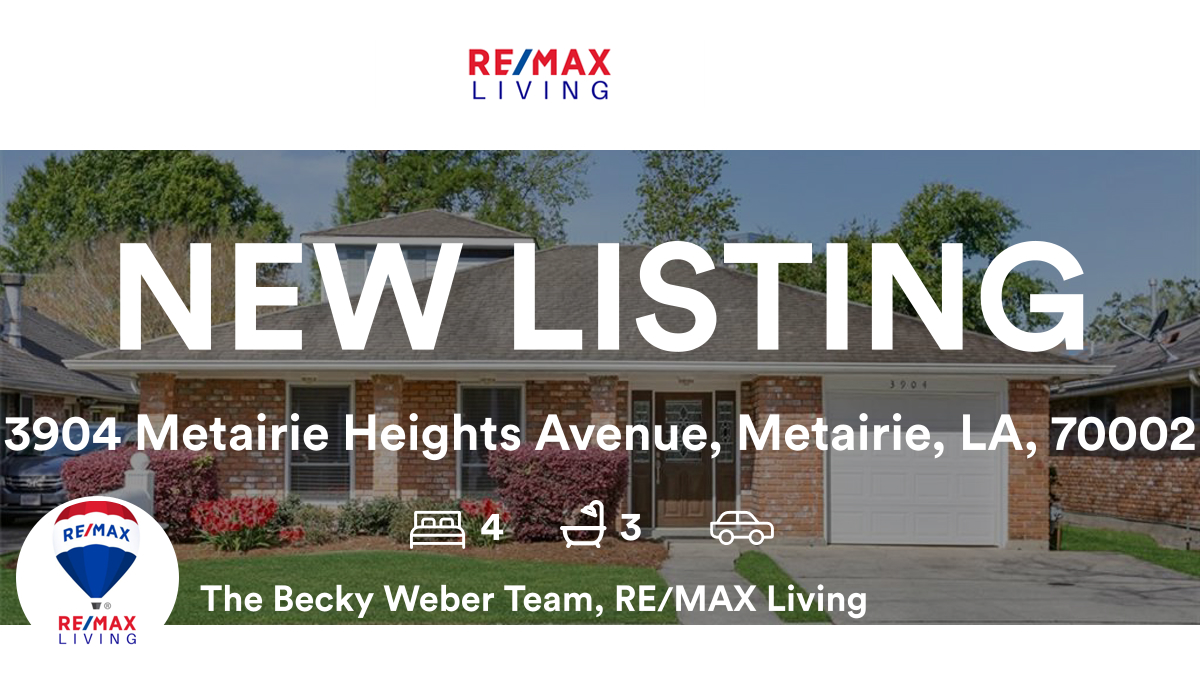 BeckyWeberTeam's tweet photo. 🛌 4 🛀 3
📍 3904 Metairie Heights Avenue, Metairie, LA, 70002

Our team’s latest listing on RateMyAgent

https://t.co/upkuRzDMFp

...
#ratemyagent #realestate https://t.co/kITIbAeHgS