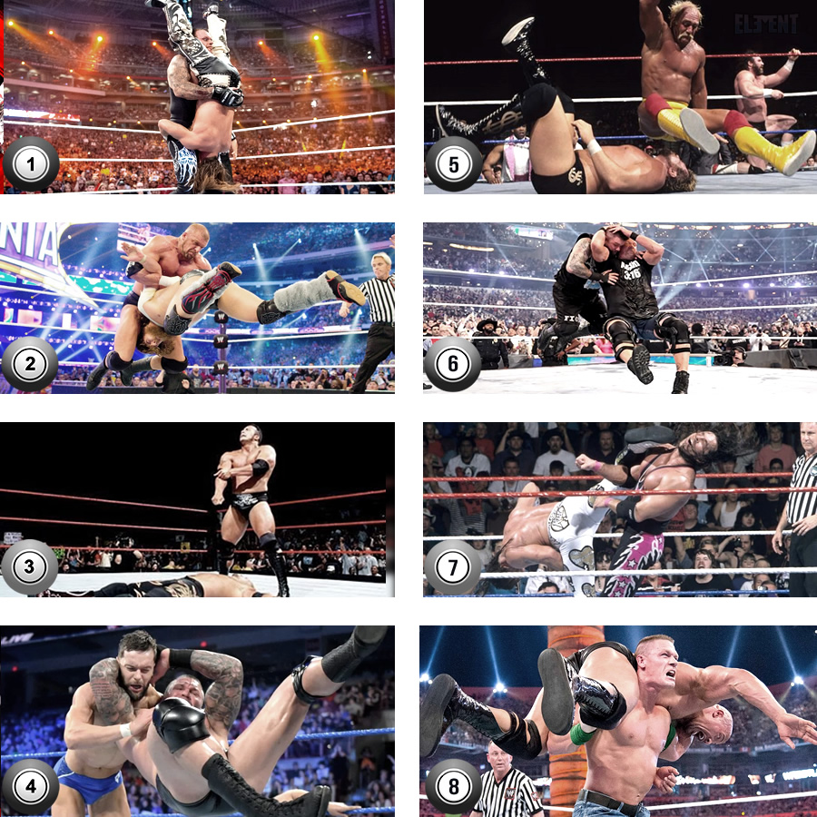 ElementGamesTV's tweet image. Which wrestler had the most iconic finishing move in WWE history?