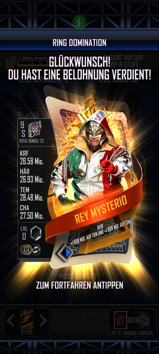 Codebreaker,trd und Flashrd abgeschlossen 😉 #wwesupercard #saison9 #codebreaker #trd #flashrd #allesfürsteam💯