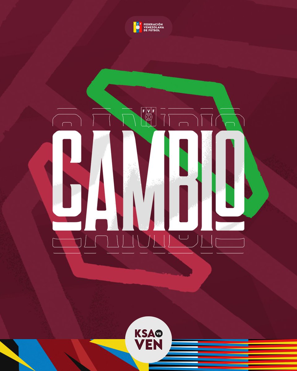 SeleVinotinto's tweet photo. ⏱️59' - Doble sustitución en Venezuela.

⬆️ Ernesto Torregrossa y Junior Moreno
⬇️ Josef Martínez y Tomás Rincón
 
Arabia Saudí 0-2 Venezuela

#SiempreVinotinto 🇻🇪 https://t.co/dSxVmb2kP1