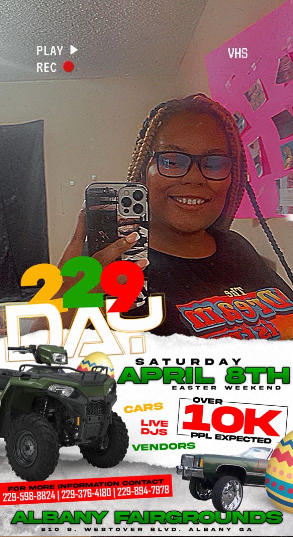1034Amber's tweet image. 🚨🚨 #229Day 🚨🚨

📆 Saturday April 8th 

@ Albany Fairgrounds 
           (Outside)

Gates open @ 2pm 
Greeks free til 5pm 🐶🐸🐒🐩

Vendors 🍔🥤
Water Slides 🛝 💦
Live DJs 🎤🎧
10k People Expected 🕺🏽💃🏽
#DertyWorkENT

eventbrite.com/e/518132537367

Tickets available on 
#EventBrite