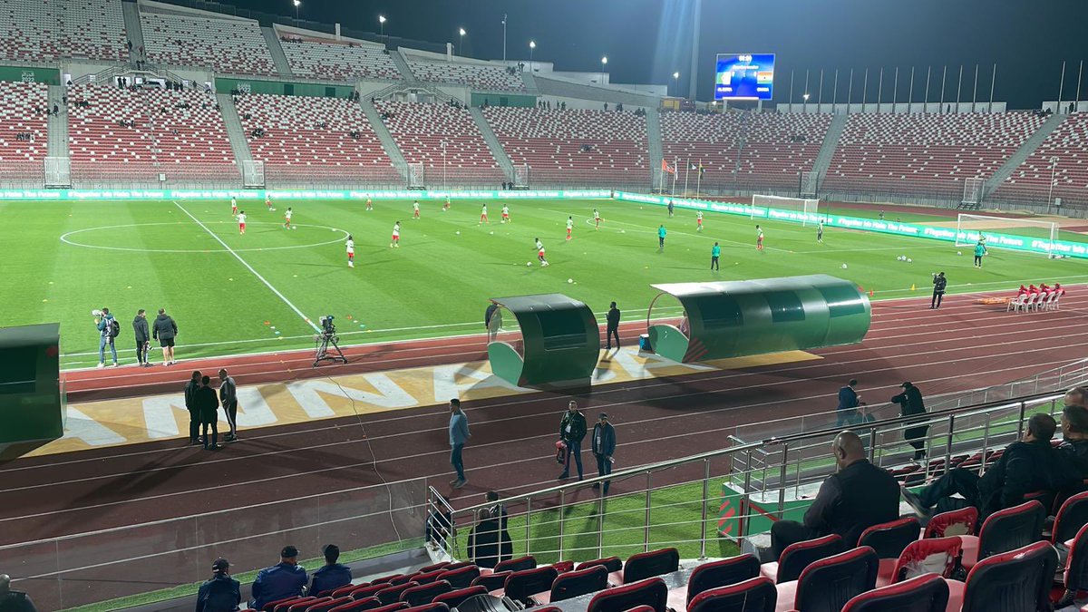LGDFennec's tweet photo. Le onze de départ des U23 face au Ghana 🇬🇭 dans un stade de Annaba encore vide ! #CANU23 #OuldAli #U23 https://t.co/4KqQ6nLear