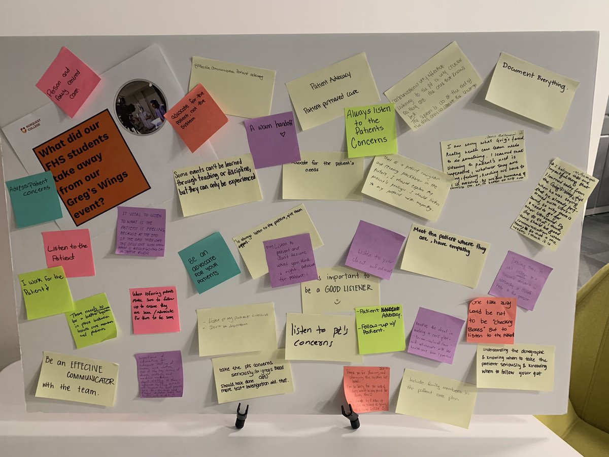 BevSuntjens's tweet photo. Yesterday I shared the success of the @NorQuest Faculty of Health Studies @gregswings conversation with 175 students from 11 health programs there. But the impact of these take-always? Immeasurable.  These students will indeed be Difference Makers in a system that needs them. https://t.co/OxoIPHBA6G