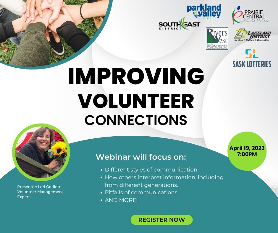 New Webinar Alert! 📌

In celebration of National Volunteer Week... register for Improving Volunteer Connections! 😀

Learn different styles of communication, including with those from different generations!

Sign-up today - bit.ly/40w4WiM