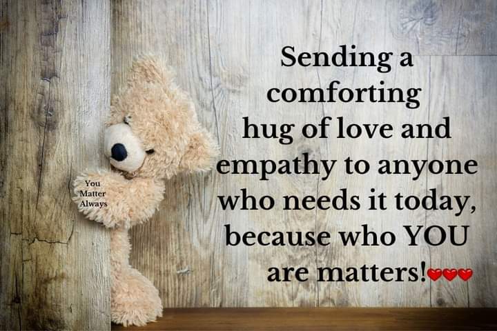 SuzieYMA's tweet image. Just because we all need a hug sometimes 💜💜💜 #YouMatterAlways #whoyouarematters #hugsmakeeverythingbetter #thepowerofahug #comforting #toloveandbeloved