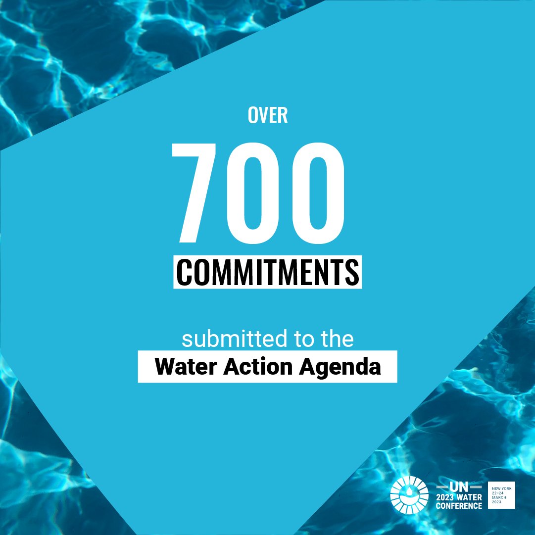 SustDev's tweet photo. 📢 Over 700 commitments have been submitted to the Water Action Agenda!
As the world unites for water at UN HQ in New York, commitments are coming in from all over the world.
What is your #WaterAction?
Get inspired. Take Action ➡️ https://t.co/88kbCNKG2d https://t.co/MiIhy1fO2m