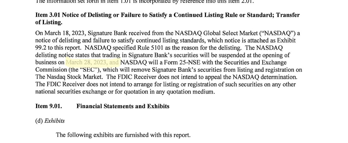 _Balut_Penoy_'s tweet photo. Good news all you short and rich MFers! Delisting is Tuesday and we all celebrate and be greatful to the GOAT  🐐@AlderLaneEggs 🙏🏽

SEC Filing on $SBNY: https://t.co/8jH6M85Gzp