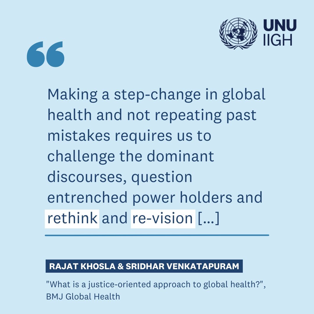 Sridhar Venkatapuram MSc MPhil PhD MFPH(Hon) FRSA (@sridhartweet) on Twitter photo I'm proud of this one. I've concluded most global health people don't talk about justice cuz they actually don't know what it means or how to apply it to their work. Pandemic treaty is imp opp for justice.
<a href="/khosla_rajat/">Rajat Khosla</a> n I wrote to make some noise.
.
dx.doi.org/10.1136/bmjgh-… I'm proud of this one. I've concluded most global health people don't talk about justice cuz they actually don't know what it means or how to apply it to their work. Pandemic treaty is imp opp for justice.
<a href="/khosla_rajat/">Rajat Khosla</a> n I wrote to make some noise.
.
dx.doi.org/10.1136/bmjgh-…