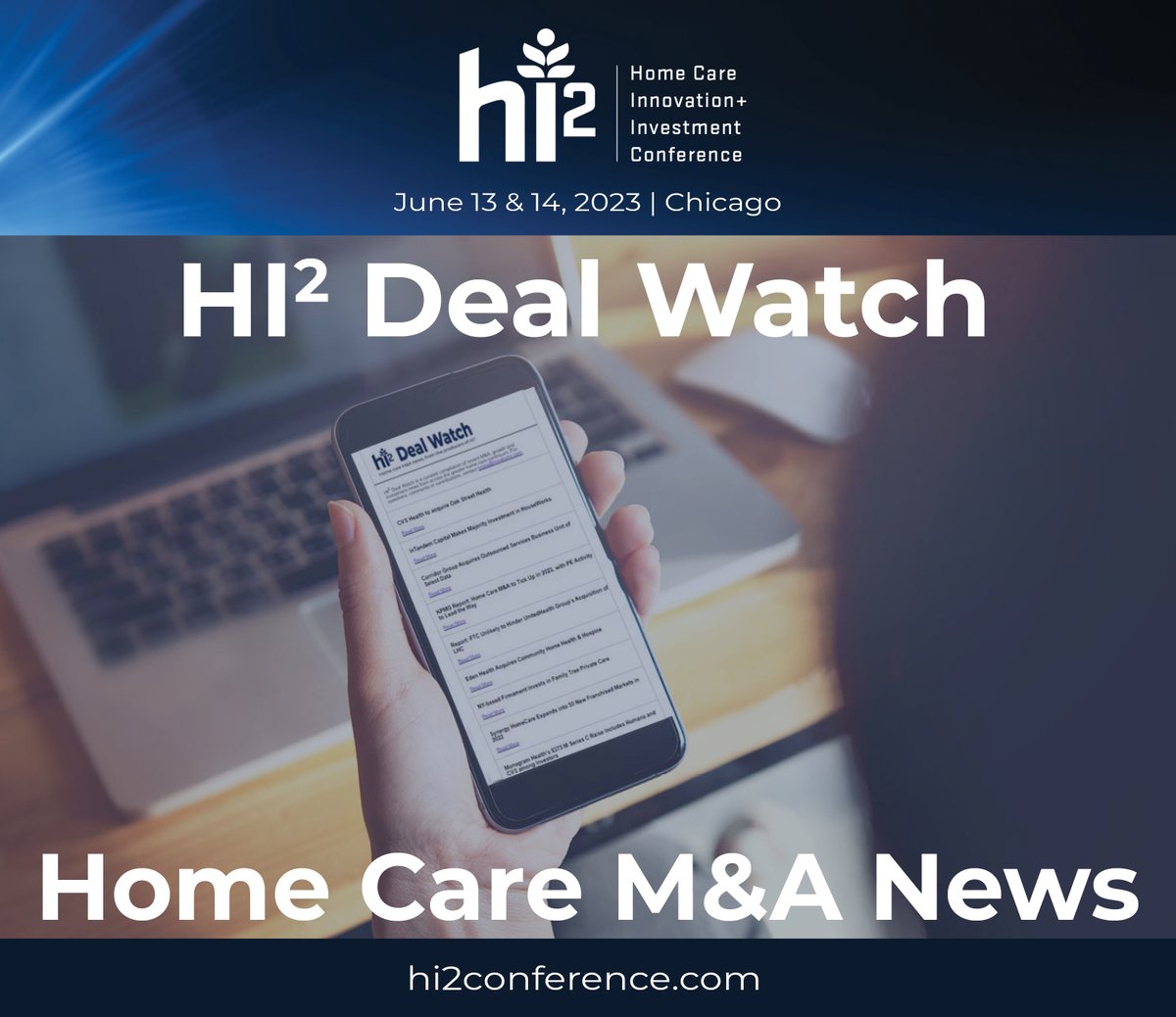If you haven’t seen the new HI2 Deal Watch, you don’t know what you’re missing! It’s a great new source for home care M&amp;A news, including the latest acquisitions, PE deals, IPOs, and other top growth trends. Visit: hi2conf.com/blog/
#homecare #investment