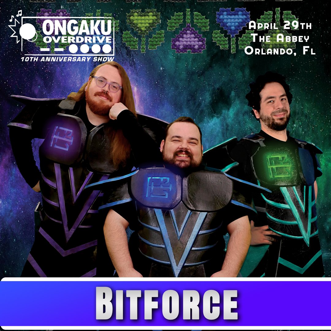 OngakuOverdrive's tweet photo. We're excited to have the superhero trio from San Antonio known as @Bitforceband on our 10th Anniversary Show! Their high energy live shows range from video game classics, hits from anime and TV, to their own original works.

Find out more at https://t.co/r5B7Ad5Qsd https://t.co/KB4nIC1iDX