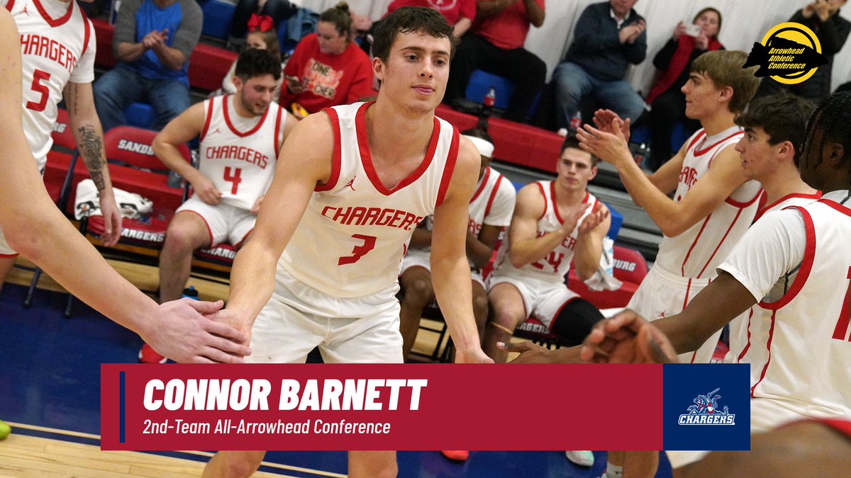 Congrats to Chargers sophomore guard Connor Barnett on being voted 2nd-Team All-Arrowhead Conference! 🏀🏅
FULL STORY | sandburgchargers.com/x/y36ln