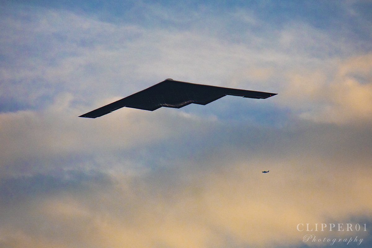 B-2 Bomber at sunset