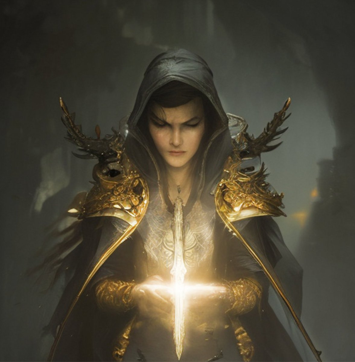 MagicintheChain's tweet photo. 🔮🧙‍♀️🔮  Even in the darkest recesses this witch called "the emissary" channels her power and illuminates the way to fight all evil and darkness that lurks in the world together with her sister the already known "the guardian of the light".  🔮🧙‍♀️🔮

#polygon #nft #wizard #opensea https://t.co/9wmIKrhYlk