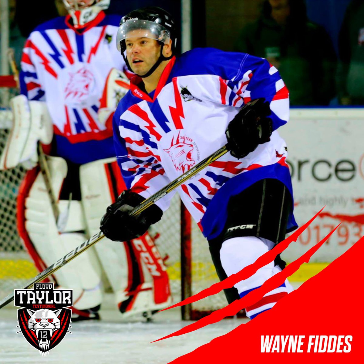 Next up a couple of familiar faces who inspired me to play the game!

Wayne Fiddes &amp; Robin Davison we’re huge parts of me watching hockey and starting my career and I’m honoured they’ll be back to play alongside me in my testimonial! 

🎟️ wildcats.ticketco.events/uk/en/e/floyd_…