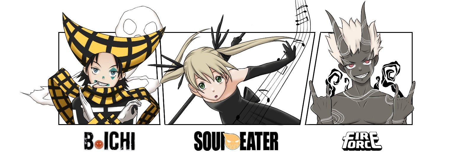 MaxSouls on X: #SoulEater I don't like conspiracy theories, but I think  Maka's style looks different than in the 2008 anime, and on the poster  announcing the new Soul Eater merch, we