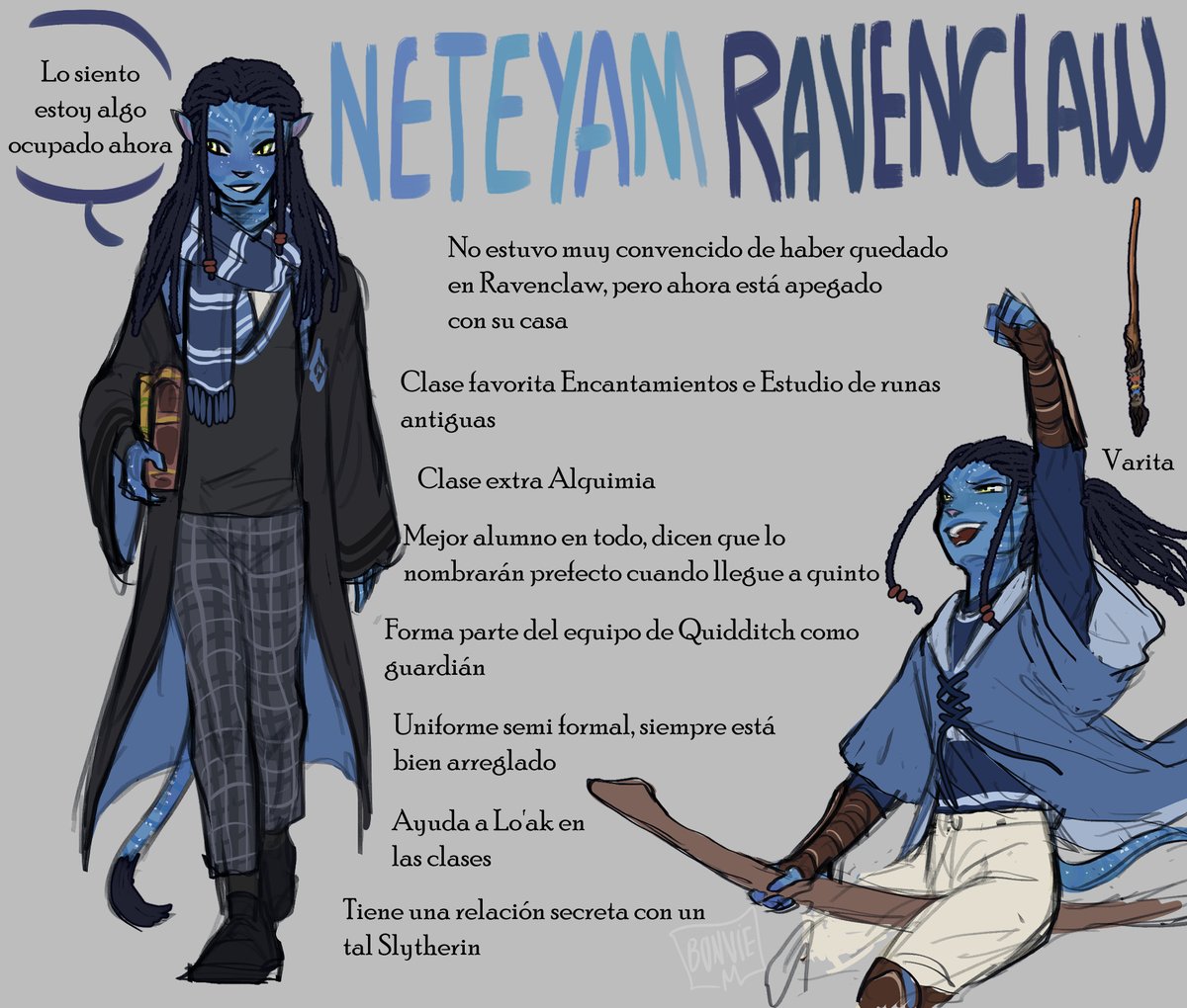 BonnieM02's tweet photo. Lo iba a subir más tarde para darle tiempo al Ao'nung, pero soy un culo apurado tonces aquí tienen al último ,  Neteyam! 💙💙
#WizardsPandora

ESP / ENG https://t.co/cXZ1lskEAV