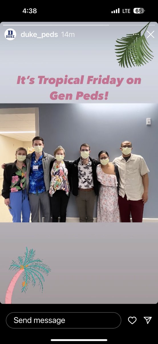 miaatl1's tweet photo. 87 degrees here in Durham 😎gen peds team understood the assignment #tropical #themeFriday @dukepedschiefs https://t.co/tv7qBqqSE6