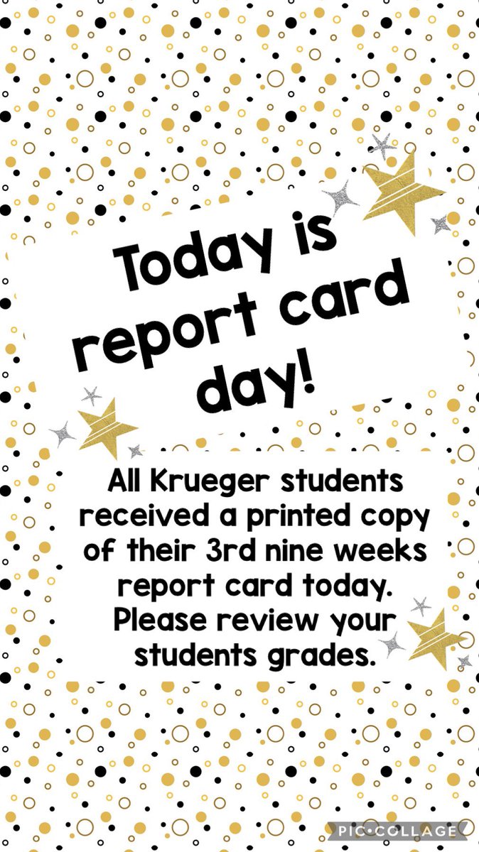 Ask your student for their report card today (3/24). All Krueger students received a printed copy of their 3rd 9wks grades.If you have questions, please feel free to contact the teacher or call the Krueger &amp; we’ll help you out! @PRINCIPALRUBIO #TheFalconWay #NEISD #Krueger #SETA