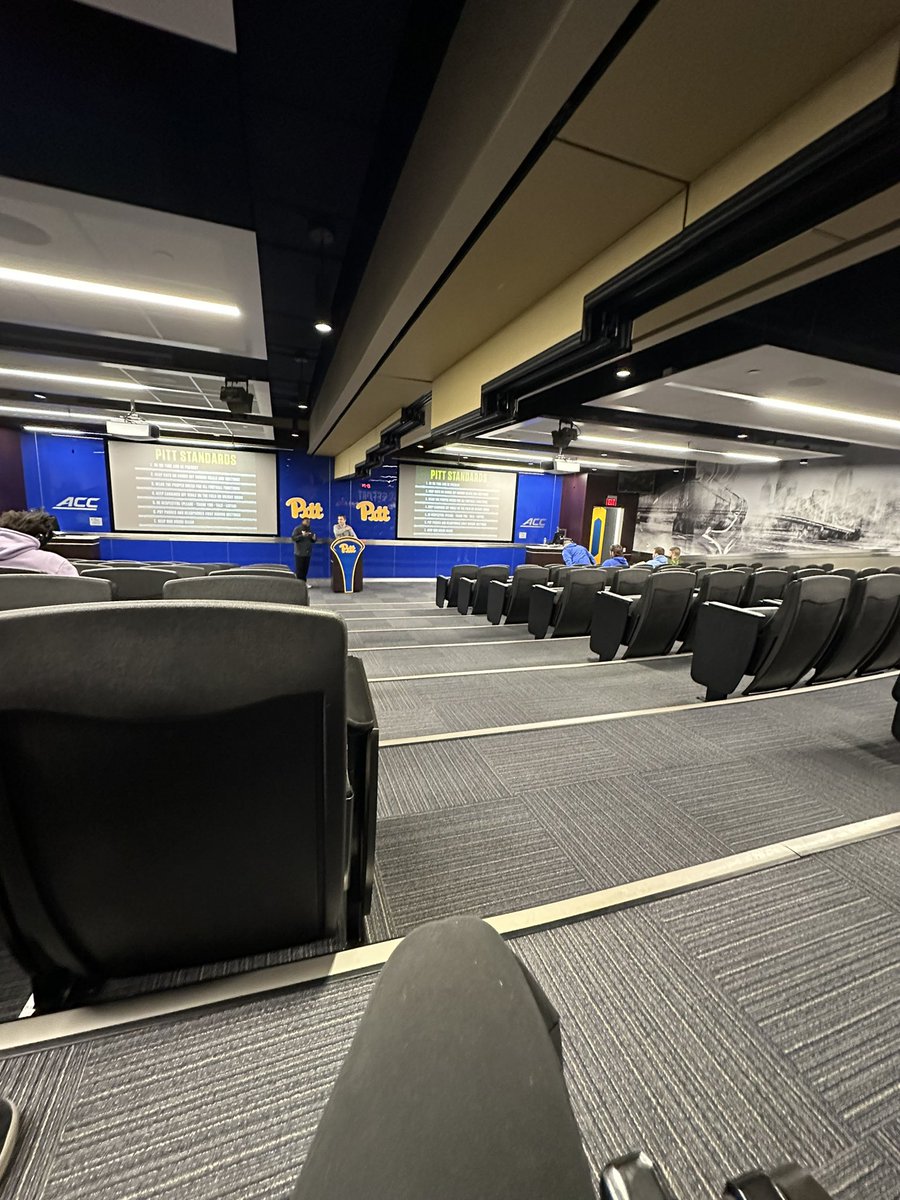 Had a great experience at <a href="/Pitt_FB/">Pitt Football</a> practice learned a ton. Incredible culture. Thank you <a href="/ARCHIECOLLINS_/">Coach Collins</a> <a href="/CoachTimSalem/">Tim Salem</a> <a href="/CoachPDeCapito/">Phil DeCapito</a> <a href="/CoachDuzzPittFB/">Pat Narduzzi</a> #accountability #WeNotMe #HailToPitt