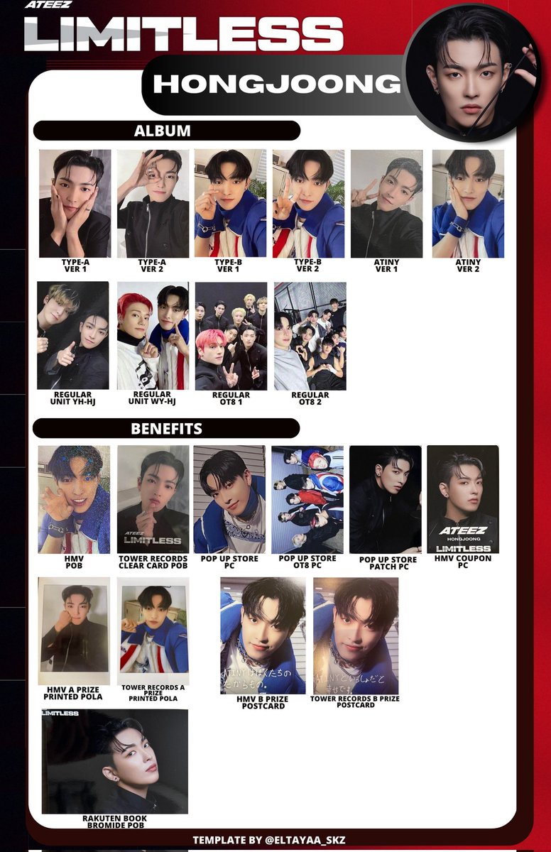 🌸Ateez Limitless Member Template (Updated) Feel free to use