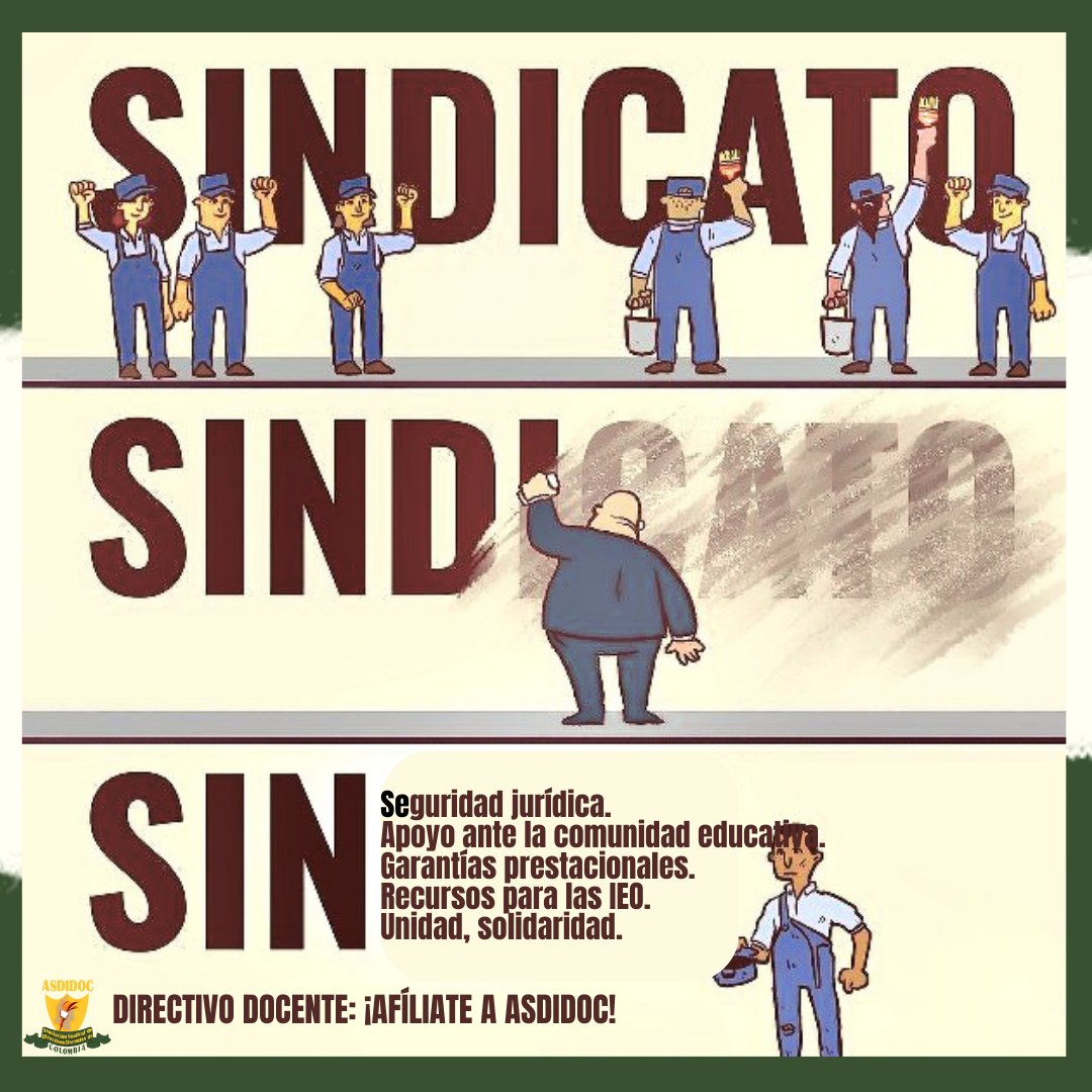 AsdidocSder's tweet photo. @SindicatoSES @asindicor2 @Arcun_Cund @asddetol @asdidca @fecode @cutcolombia @CutSantander @ASIEVA7 @sindidnar @ASODIB_BOYACA  ¡UNIDAD! https://t.co/eLbeoWpU7R