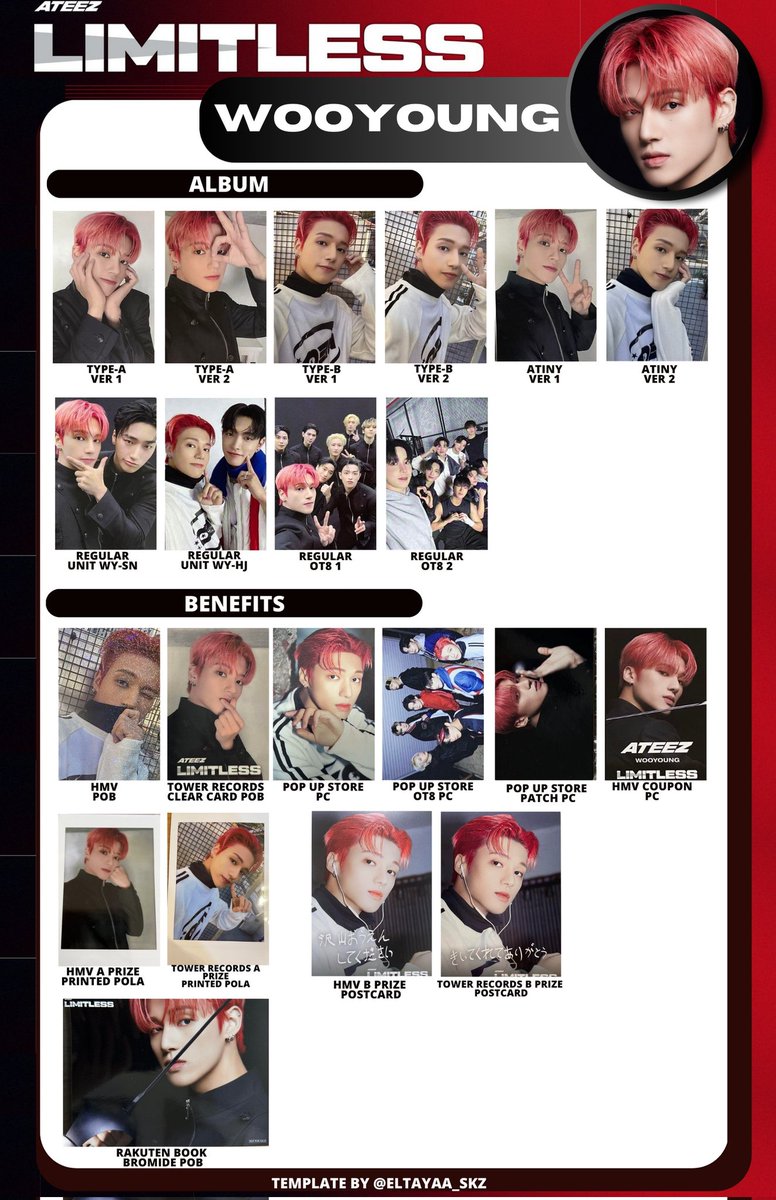 🌸Ateez Limitless Member Template (Updated) Feel free to use