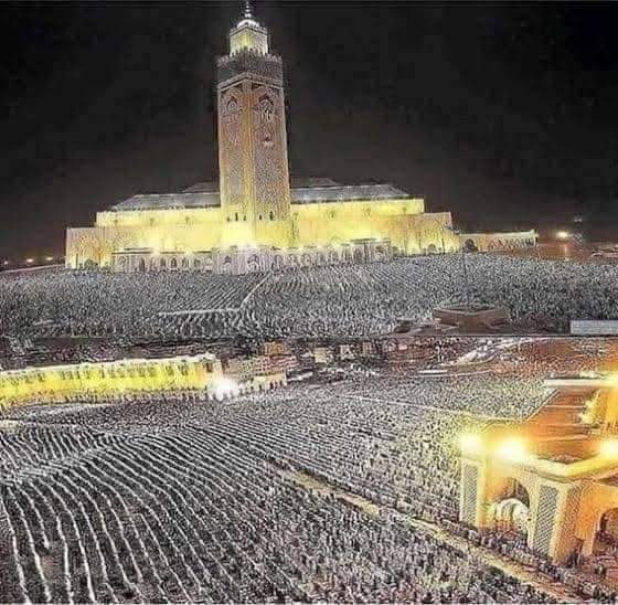 Taraweeh today, Casablanca, Morocco 
More than 800.000 people