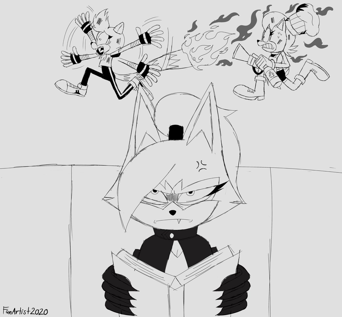 That’s the last time those two ever cook lunch again

#SonicTheHedegehog #sonicidw #whisperthewolf #sallyacorn #tanglethelemur